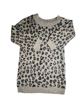 Steve Madden Leopard Print Sweater Dress Large